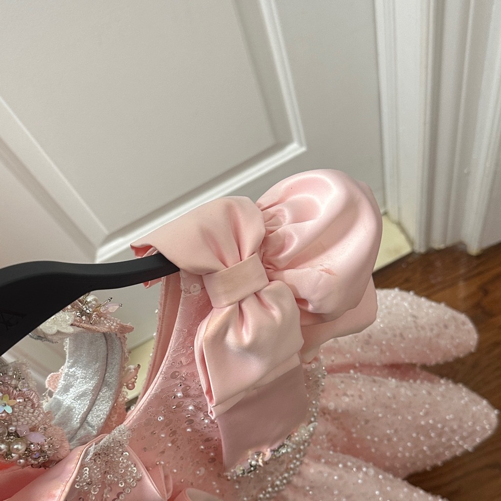 Pink Sequin Ruffle Dress - Picture 6 of 7